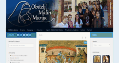 Desktop Screenshot of obitelj-malih-marija.com